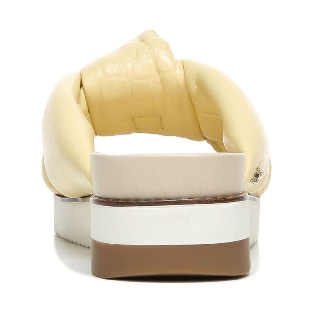 NWT SAM EDELMAN Womens Yellow 1/2 Platform Agatha Wedge Slide Sandals 10 M - Picture 2 of 5